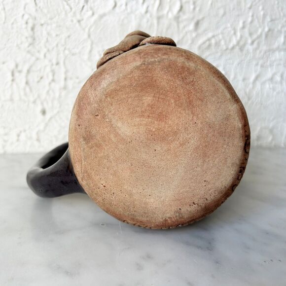 Vintage NA Eastman Pottery Mug Jogger Runner Sports Handmade Clay Signed 1980 - Picture 5 of 7